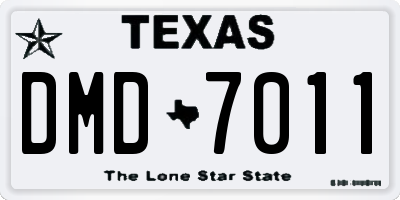 TX license plate DMD7011