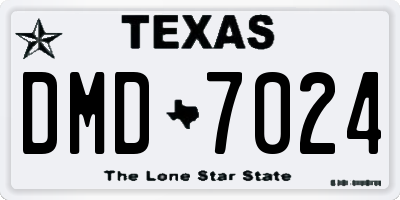 TX license plate DMD7024