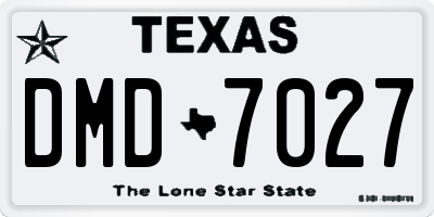 TX license plate DMD7027