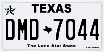 TX license plate DMD7044