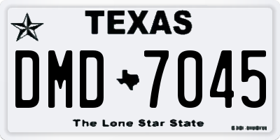 TX license plate DMD7045