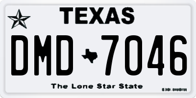 TX license plate DMD7046