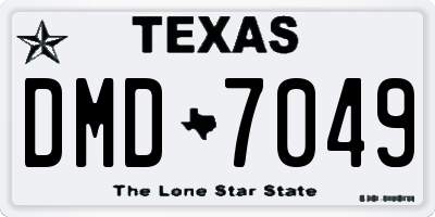 TX license plate DMD7049