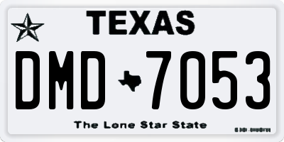 TX license plate DMD7053