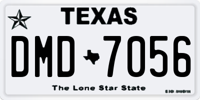 TX license plate DMD7056