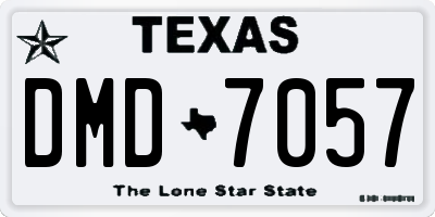 TX license plate DMD7057