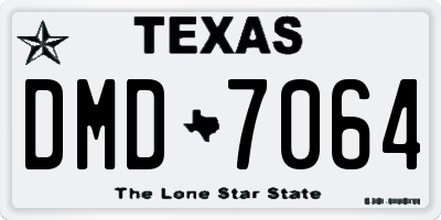 TX license plate DMD7064