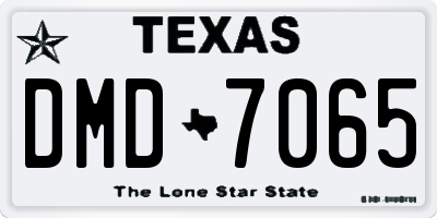 TX license plate DMD7065