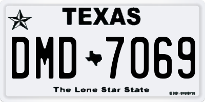 TX license plate DMD7069