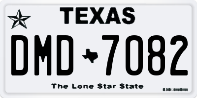 TX license plate DMD7082