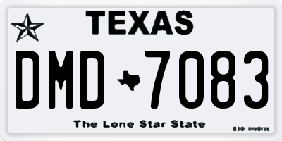 TX license plate DMD7083