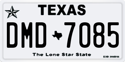 TX license plate DMD7085