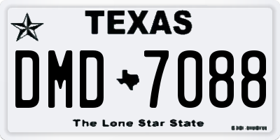 TX license plate DMD7088