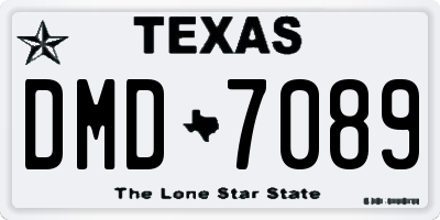 TX license plate DMD7089