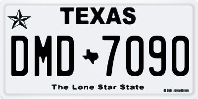 TX license plate DMD7090