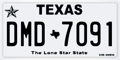 TX license plate DMD7091