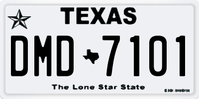 TX license plate DMD7101