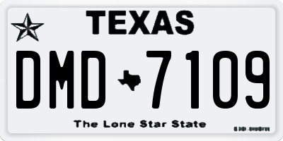 TX license plate DMD7109