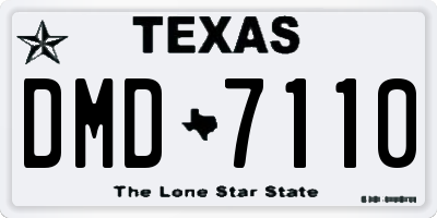 TX license plate DMD7110