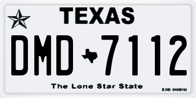 TX license plate DMD7112
