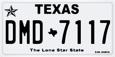 TX license plate DMD7117