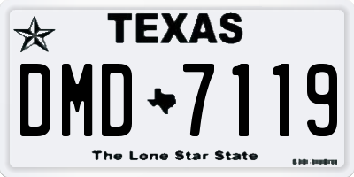 TX license plate DMD7119