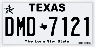 TX license plate DMD7121