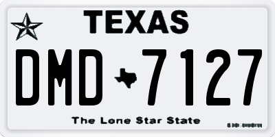 TX license plate DMD7127