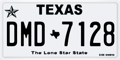 TX license plate DMD7128
