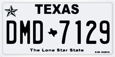 TX license plate DMD7129