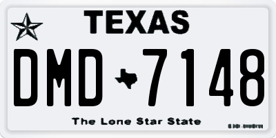 TX license plate DMD7148
