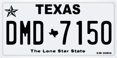TX license plate DMD7150