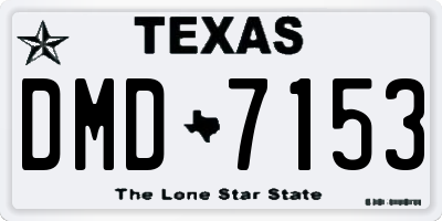 TX license plate DMD7153