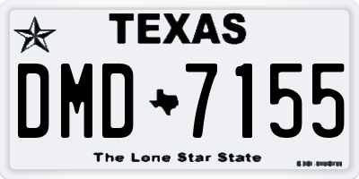 TX license plate DMD7155