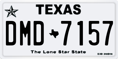 TX license plate DMD7157