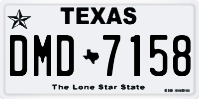 TX license plate DMD7158