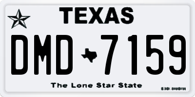 TX license plate DMD7159