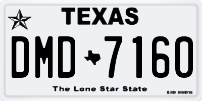 TX license plate DMD7160