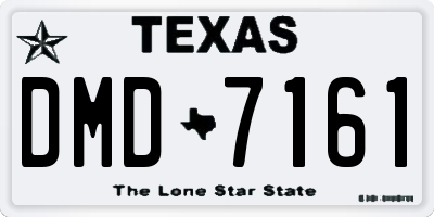 TX license plate DMD7161