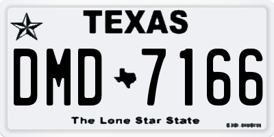 TX license plate DMD7166