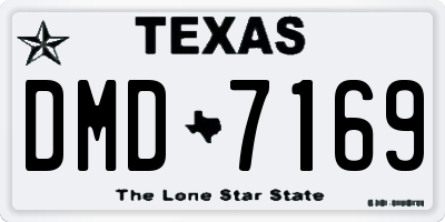 TX license plate DMD7169