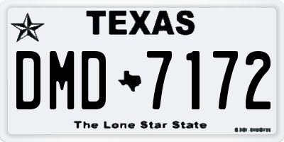 TX license plate DMD7172