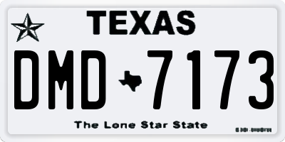 TX license plate DMD7173