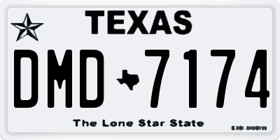 TX license plate DMD7174
