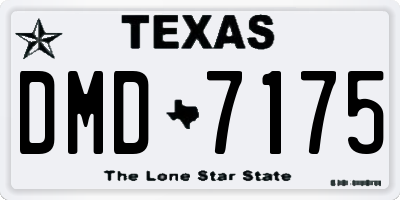 TX license plate DMD7175