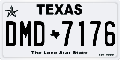 TX license plate DMD7176
