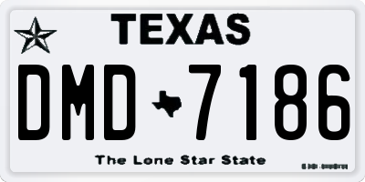 TX license plate DMD7186