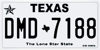 TX license plate DMD7188