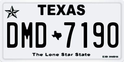 TX license plate DMD7190