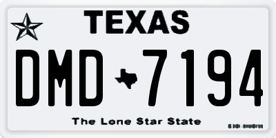 TX license plate DMD7194